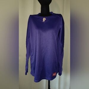 A Puyallup Vikings Baseball Purple Rawlings Fleece Pullover Shirt